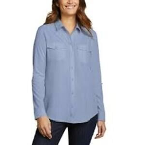 Eddie Bauer Women's Departure Stretch Moisture Wicking Long Sleeve Shirt Size M